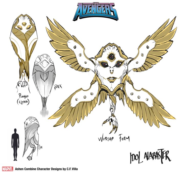 Avengers The Ashen Combine Idol Alabaster Design