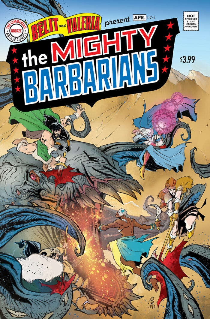 Giuseppe Cafaro (The Brave and the Bold #28 homage cover) The Mighty Barbarians 01 Cov D